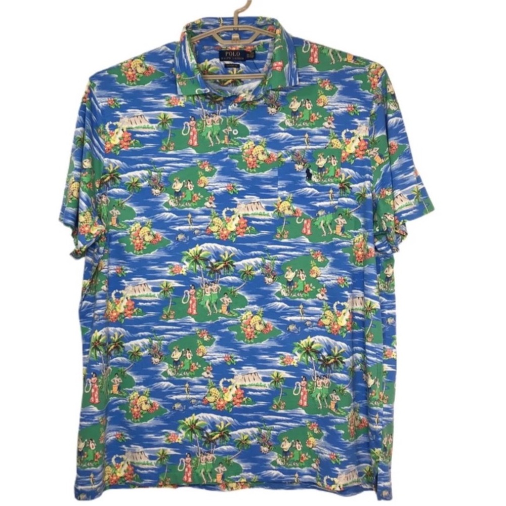 Polo Ralph Lauren Hawaiian Island Polo Shirt Pocket XXL